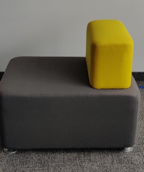 Siedzisko/sofa Steelcase B-Free 85x60 szaro-żółte